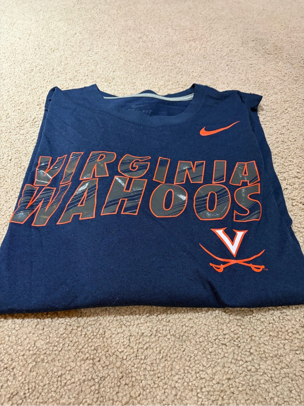 Nike Virginia Navy dri fit long sleeved XL T-shirt